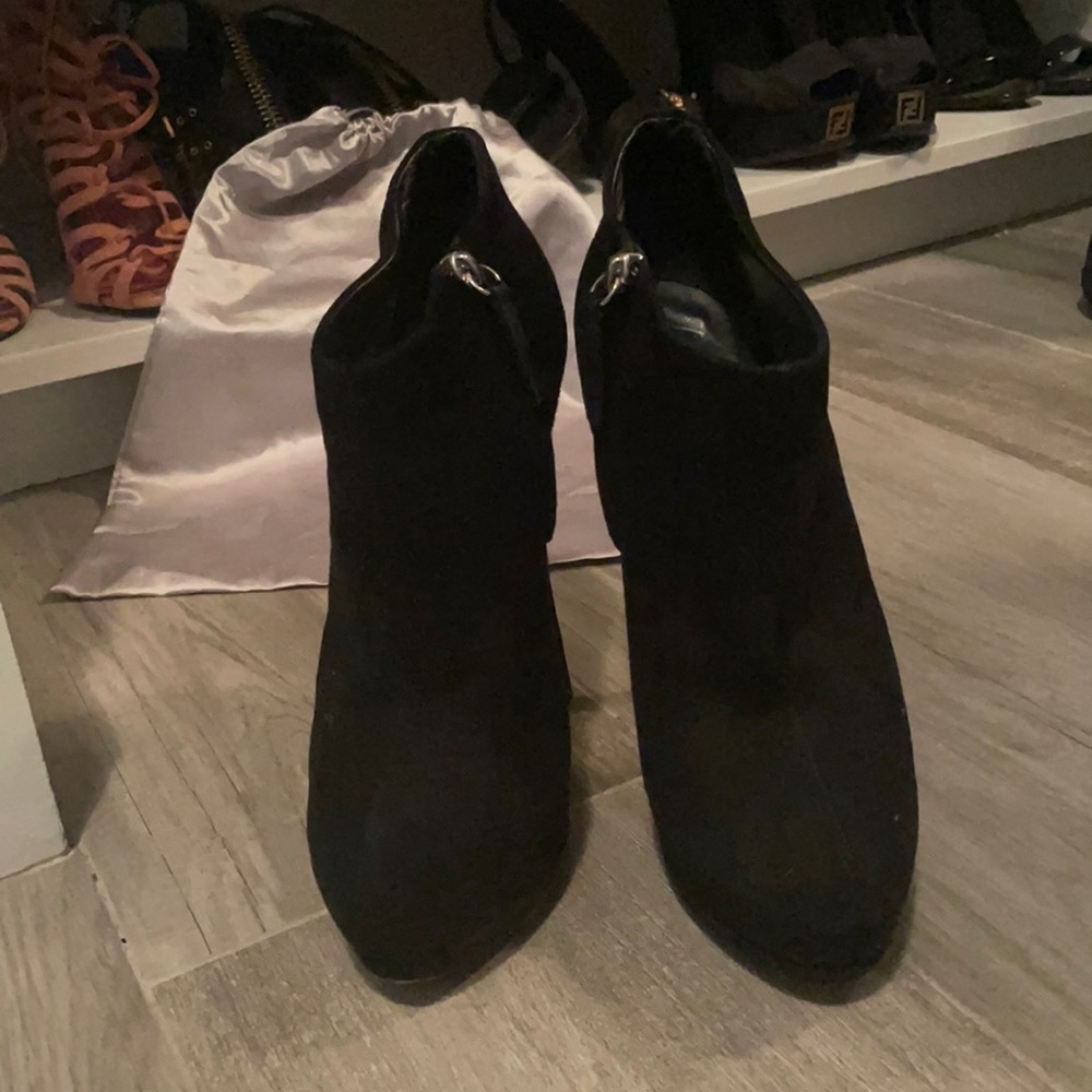 Giuseppe zanotti black suede 170 mm ankle boots